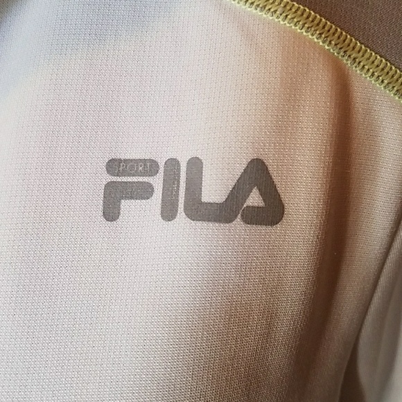 Fila Sport Pullover White Fleece Jacket - Picture 3 of 5
